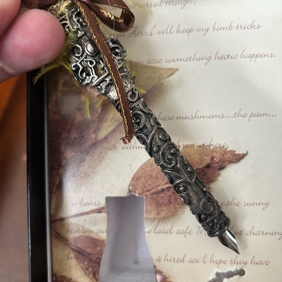Elegant Feather Pen Set with nibs and ink- journaling- letters- spells- new - Picture 5 of 10